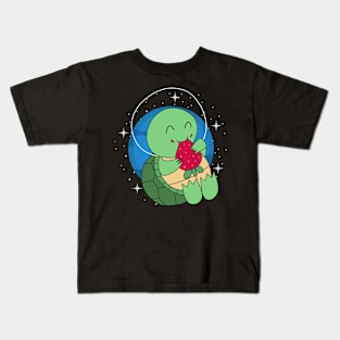 Space Turtle Strawberry Kids T-Shirt